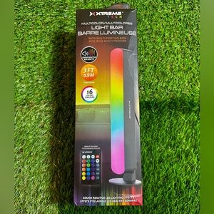 Remote Controlled Sound Reactive Light Bar with Multi-Position Base.